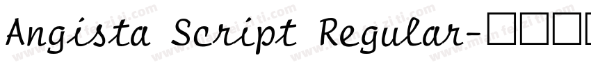 Angista Script Regular字体转换